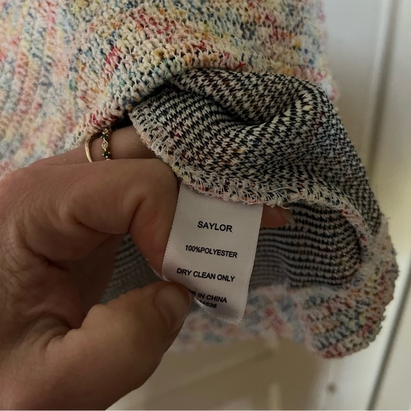 Saylor rainbow pastel half zip pull over sweater - Picture 2 of 5